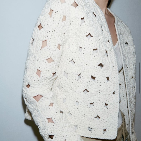 Zara Sweaters Limited Edition Zara Crochet Cardigan Poshmark